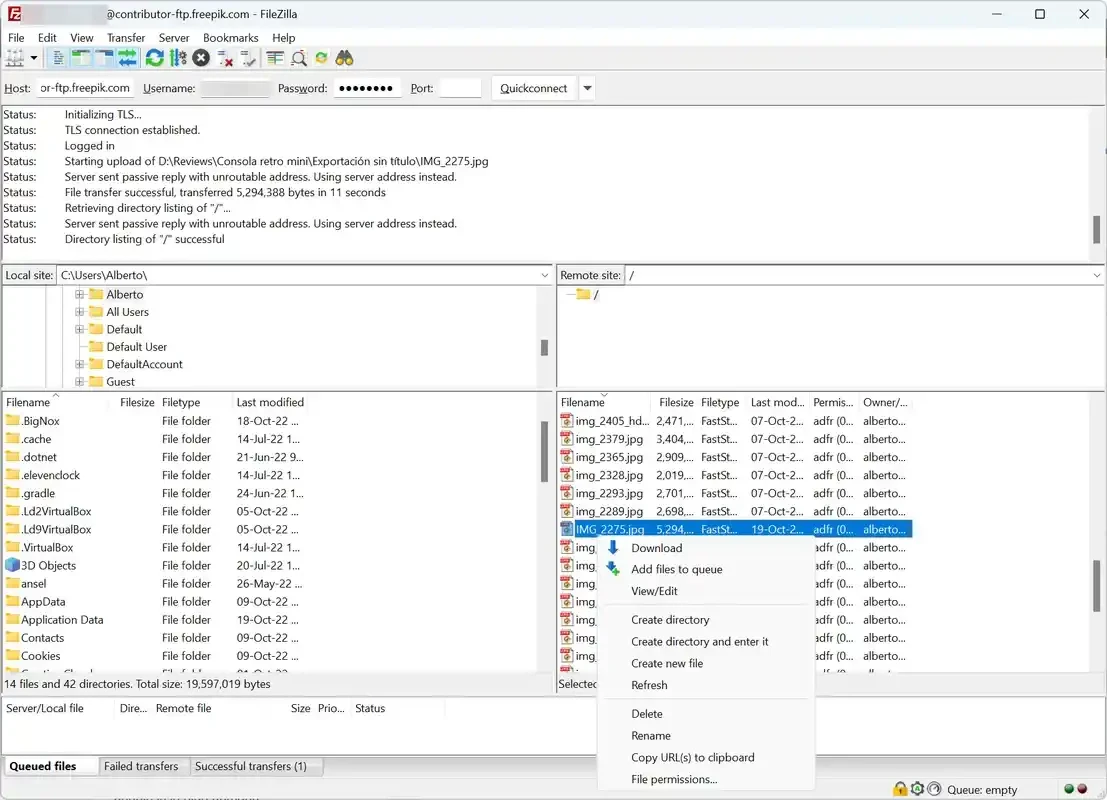 FileZilla — 스크린샷 4